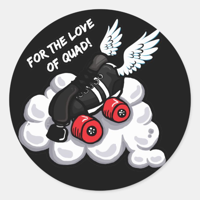 Sticker Rond Pour l'amour du quad (Devant)