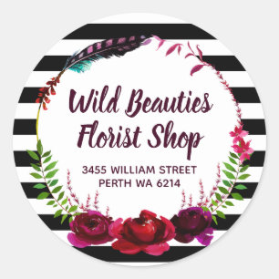 Sticker Rond Pour l'artiste floral de fleuriste