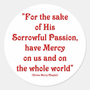 Sticker Rond Pour le bien de sa passion triste...
