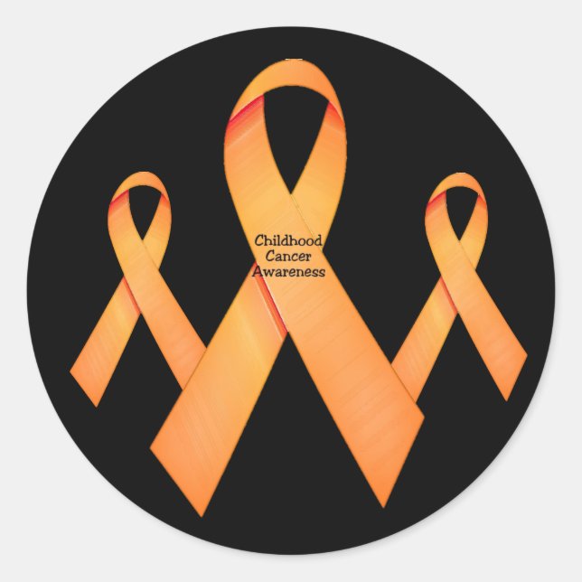Sticker rond pour le cancer de l'enfant (Devant)