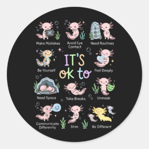 Sticker Rond pour le mois de la sensibilisation à l'autisme des