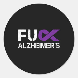Sticker Rond Pour le mois de sensibilisation aux Heimers Fu Pur