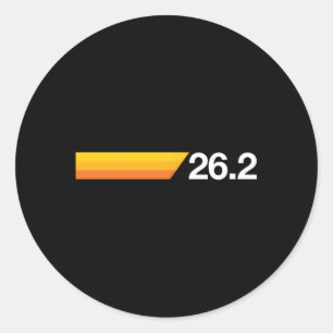 Sticker Rond Pour le premier Marathon 262 Marathoner Runner