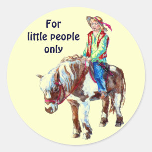 Sticker Rond Pour les petites personnes seulement les autocolla