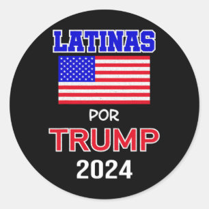 Sticker Rond Pour Trump 2024 Don Pro Trump - Latinas Por Trump