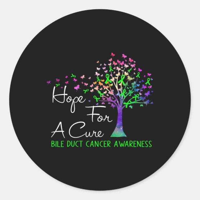 Sticker Rond Pour Un Bil De Bille Cure Cancer Sensibilisation A (Devant)