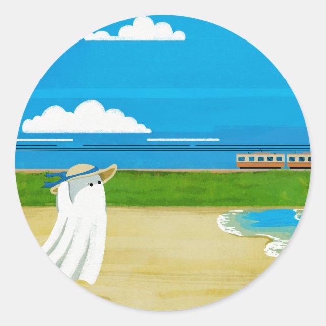 Sticker Rond Pour une journée (Devant)