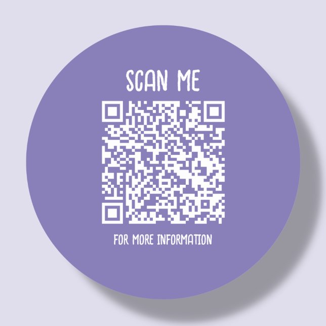 Sticker Rond Pourpre | Analyse de code QR professionnel (Créateur téléchargé)