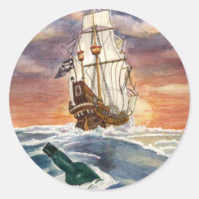 Sticker Rond Pourquoi le rhum est-il parti ? (Devant)