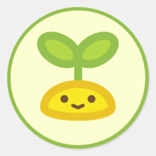 Sticker Rond Pousse verte minuscule