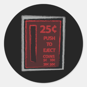 Sticker Rond Pousser À Éjecter