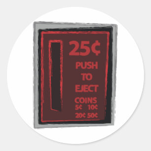 Sticker Rond Poussez pour éjecter