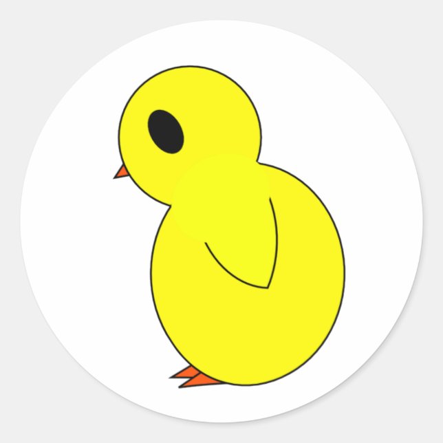 Sticker Rond Poussin de Pâques (Devant)