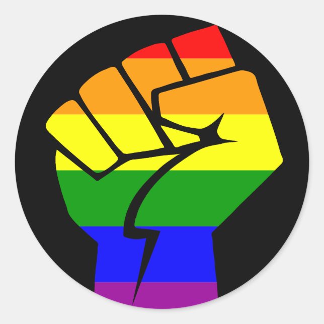 Sticker Rond Pouvoir gay (Devant)