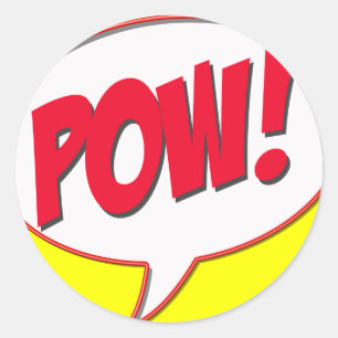 Sticker Rond Pow !