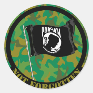 STICKER ROND POW MIA