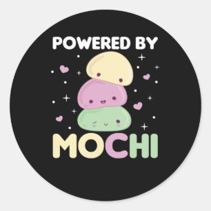 Sticker Rond Powered By Mochi - Kawaii Mochi Ice Cream
