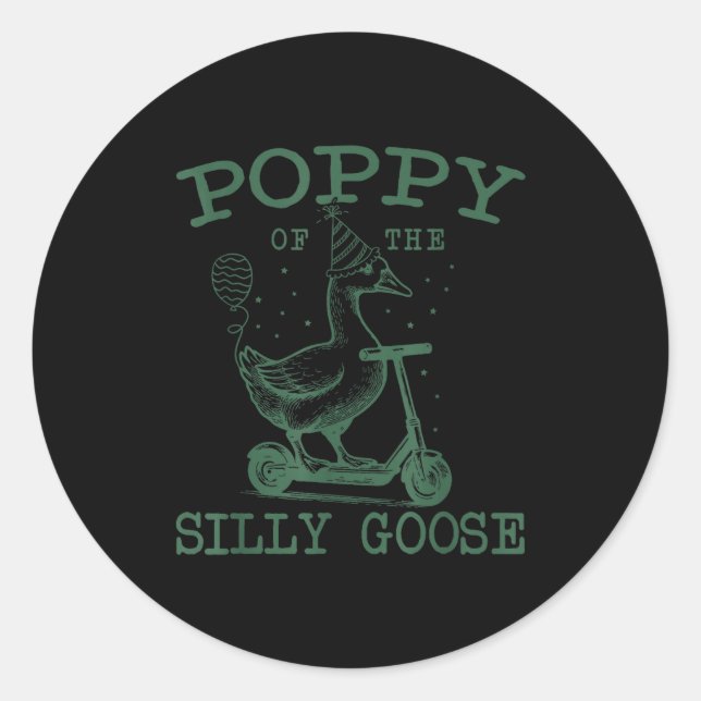 Sticker Rond Ppy Of The Silly Goose First Birthday Family Match (Devant)