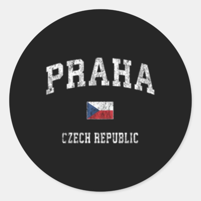 Sticker Rond Prague Praha République tchèque Sports sportifs (Devant)