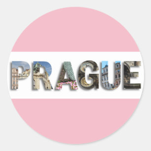 Sticker Rond Prague République Tchèque