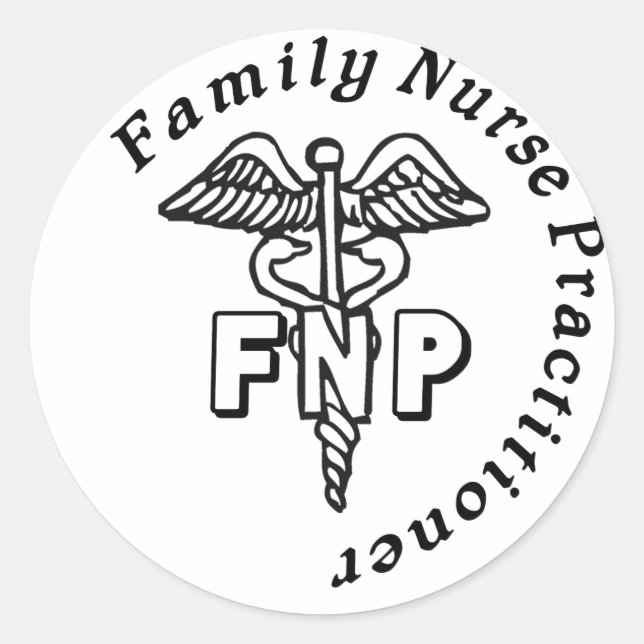 STICKER ROND PRATICIEN DES INFIRMIÈRES FNP CADUCEUS (Devant)