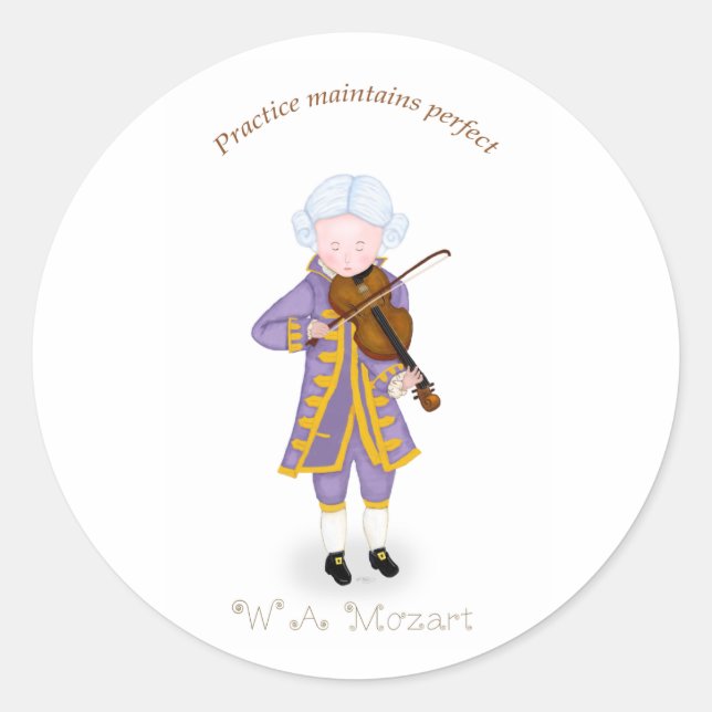 Sticker Rond Pratique Conserve Parfait (Violon) (Devant)