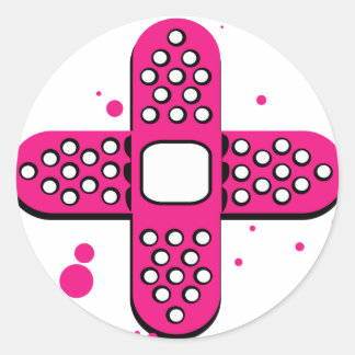Sticker Rond Pratique d'accident | Aide à la bande | Version 2