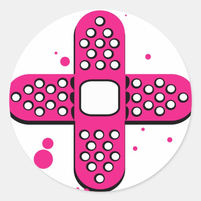 Sticker Rond Pratique d'accident | Aide à la bande | Version 2 (Devant)