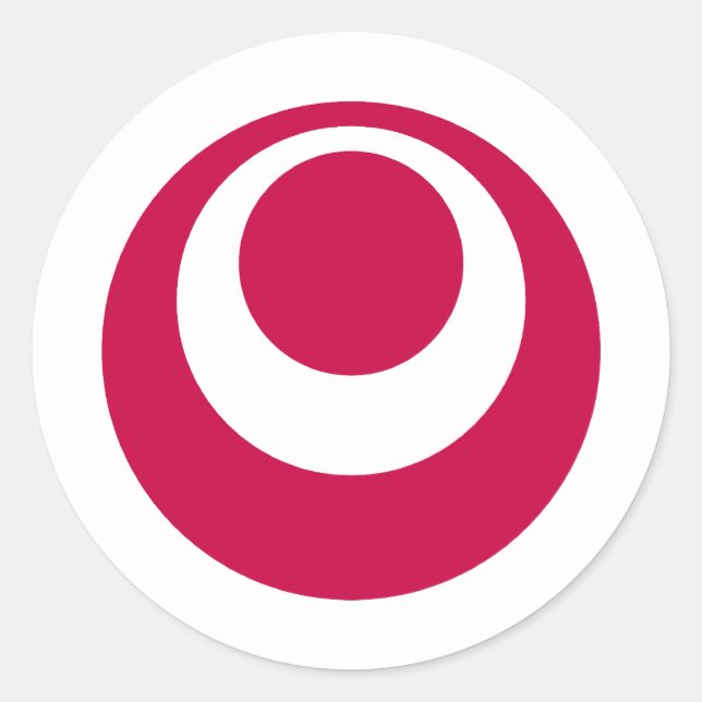 Sticker Rond Préfecture d'Okinawa, Japon (Devant)