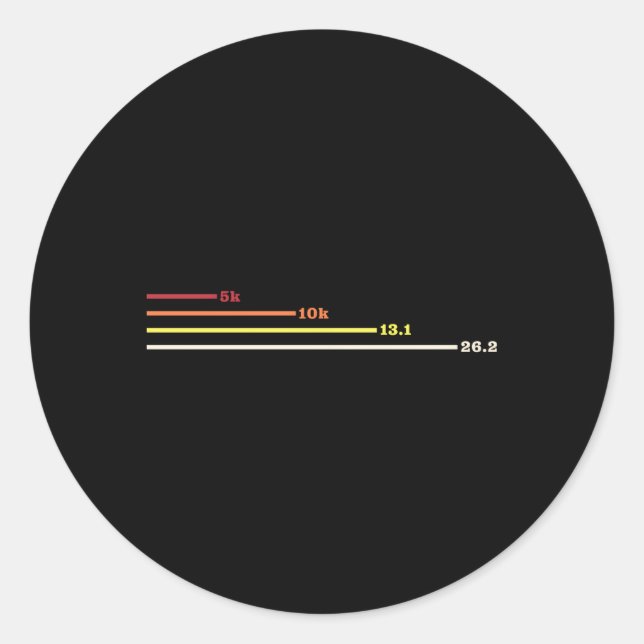 Sticker Rond Premier Marathonien Marathonien Marathoner 5K 10K  (Devant)