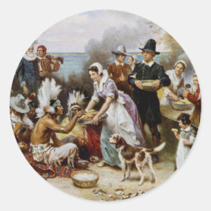 Sticker Rond Premier Thanksgiving