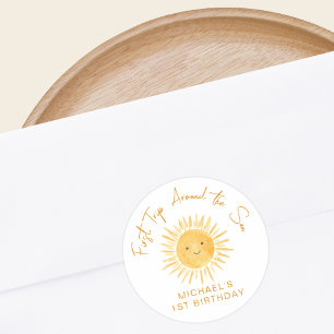 Sticker Rond Premier Tour Autour du Soleil pour le Garçon d'Ann