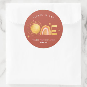 Sticker Rond Premier voyage autour du Soleil   Fête du 1er anni