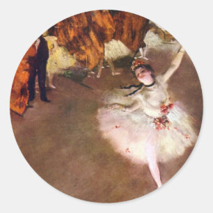 Sticker Rond Première Ballerine, Rosita Mauri par Edgar Degas