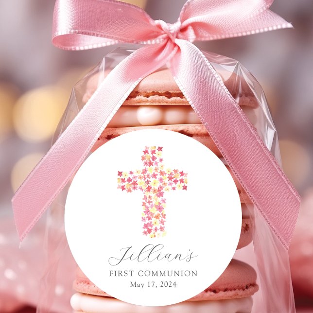 Sticker Rond Première communion Sainte Croix (Créateur téléchargé)