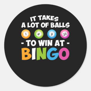 Sticker Rond Prend le sort de boules pour gagner à l'amant de