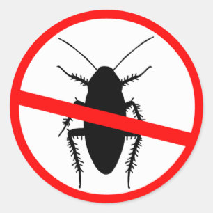 Sticker Rond Prenez garde des cancrelats