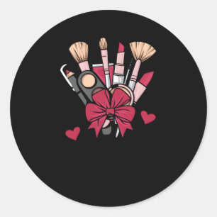Sticker Rond Préparer Le Maquillage Futur En Cours