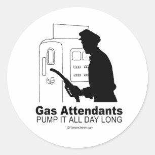 Sticker Rond Préposés aux pompes