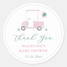 Preppy Pink Green Golf Panier Bébé Fille Douche Fa