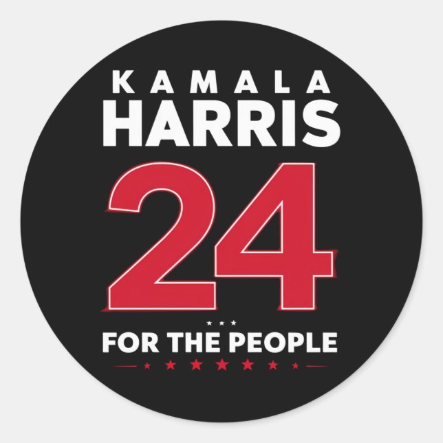 Sticker Rond Président 47 Kamala Harris 2024 Soutien Madame (Devant)