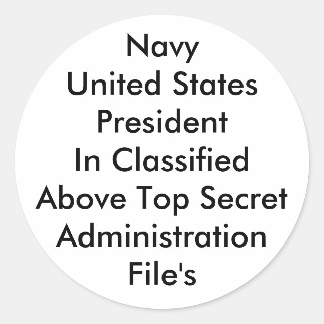 Sticker Rond Président des Etats-Unis (Devant)