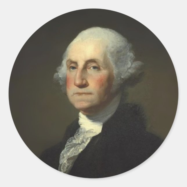 Sticker Rond Président George Washington (Devant)
