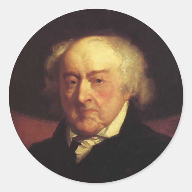Sticker Rond Président John Adams (Devant)