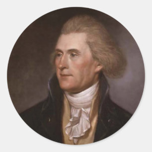 Sticker Rond Président Thomas Jefferson