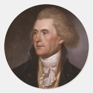 Sticker Rond Président Thomas Jefferson