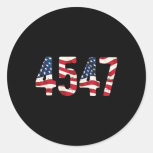 Sticker Rond Président Trump 2024 Vintage 45 47 États-Unis en d