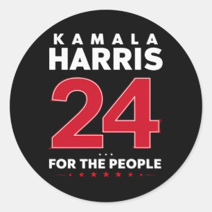 Sticker Rond Présidente 47 Kamala Harris 2024 Soutien Madame 
