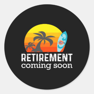 Sticker Rond Presque Retraité Retrait Venant Bientôt À La Retra
