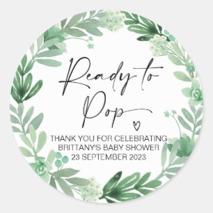 Sticker Rond Prêt À Appuyer Sur Le Baby shower Mélange Favorise